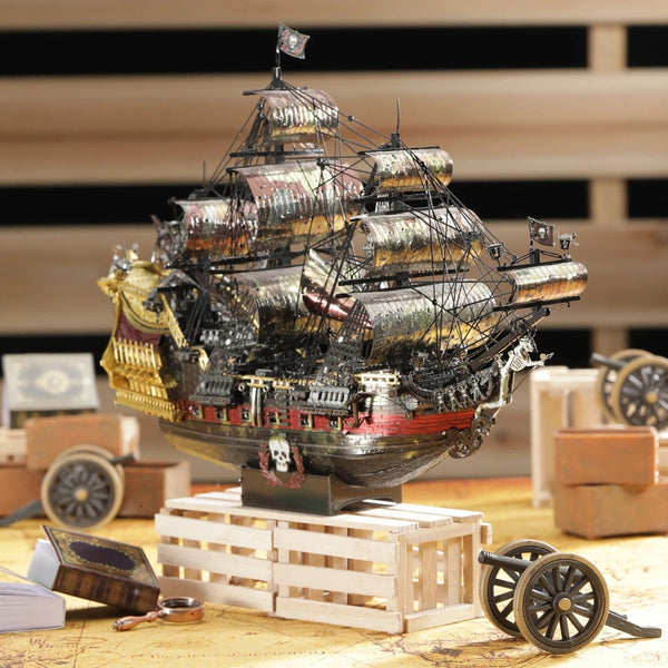 Planet Gates CHINA Piececool 3D Metal Puzzle The Queen Anne's Revenge Jigsaw Pirate Ship DIY Model Building Kits Toys for Teens Brain Teaser