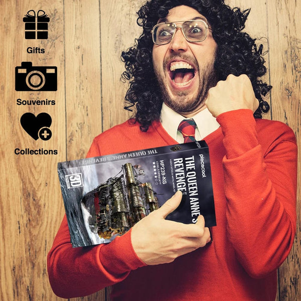 Planet Gates CHINA Piececool 3D Metal Puzzle The Queen Anne's Revenge Jigsaw Pirate Ship DIY Model Building Kits Toys for Teens Brain Teaser