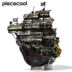 Planet Gates CHINA Piececool 3D Metal Puzzle The Queen Anne's Revenge Jigsaw Pirate Ship DIY Model Building Kits Toys for Teens Brain Teaser