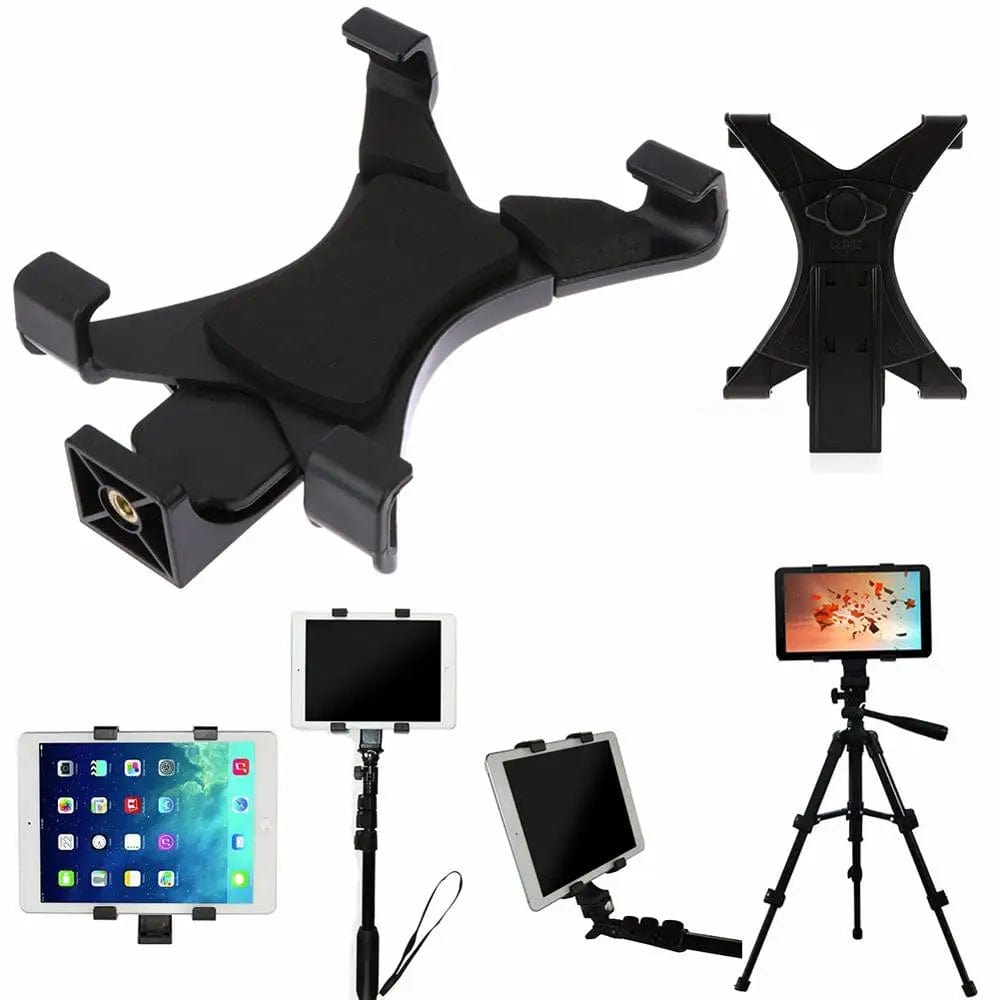 Planet Gates CHINA Universal Tablet Tripod Mount Clamp With 1/4"Thread Adapter For iPad 2/3/4/Air/Air2 /mini For Galaxy Tablet Phone Bracket Holder