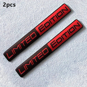 Planet Gates Chocolate Color 2PCS Limited Edition Emblem 3D Metal Badges Decal Sticker Auto Racing Sport Emblem for Rear Trunk Side Fender Car Motorcycle