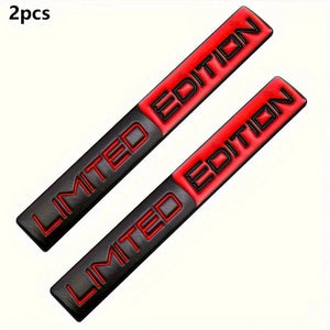Planet Gates Chocolate Color 2PCS Limited Edition Emblem 3D Metal Badges Decal Sticker Auto Racing Sport Emblem for Rear Trunk Side Fender Car Motorcycle