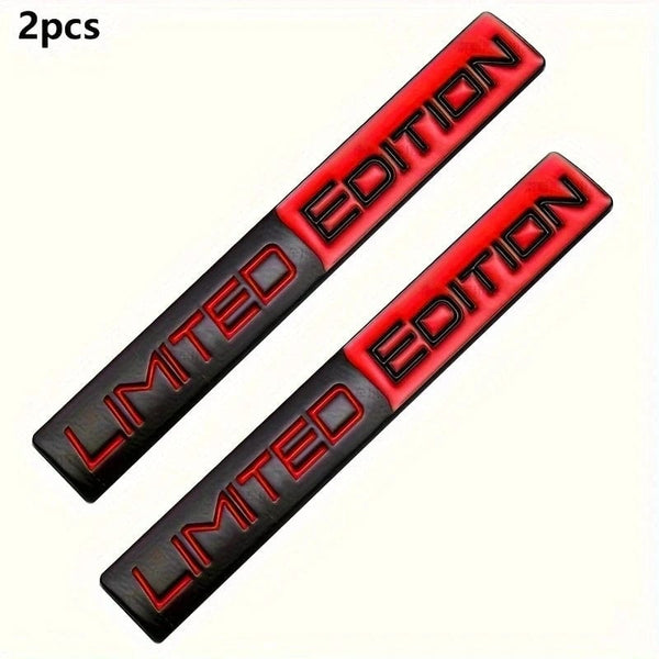 Planet Gates Chocolate Color 2PCS Limited Edition Emblem 3D Metal Badges Decal Sticker Auto Racing Sport Emblem for Rear Trunk Side Fender Car Motorcycle