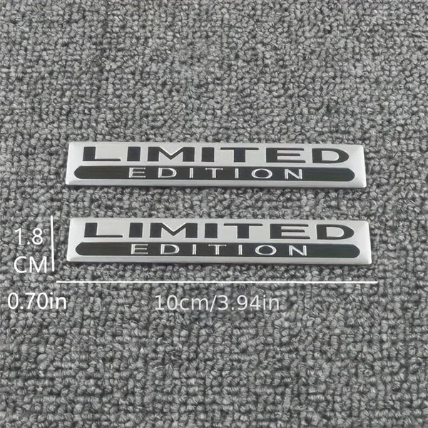 Planet Gates Chocolate Color 2PCS Limited Edition Emblem 3D Metal Badges Decal Sticker Auto Racing Sport Emblem for Rear Trunk Side Fender Car Motorcycle