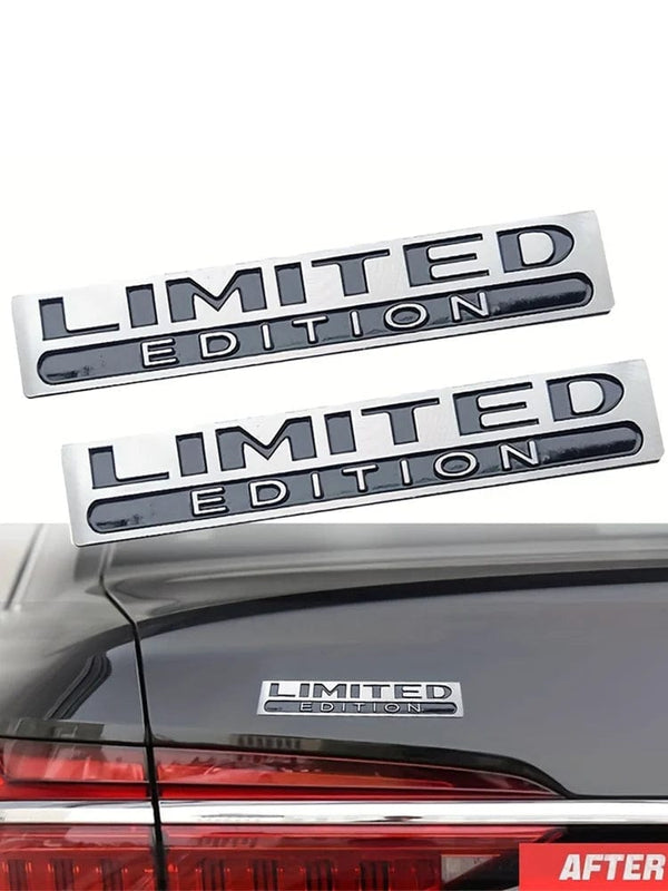 Planet Gates Chocolate Color 2PCS Limited Edition Emblem 3D Metal Badges Decal Sticker Auto Racing Sport Emblem for Rear Trunk Side Fender Car Motorcycle