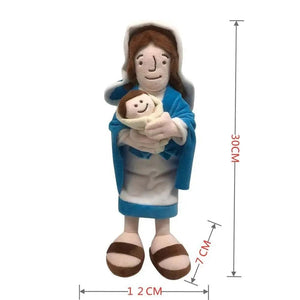 Planet Gates Christ Religious Home Decoration Virgin Mary Educational Doll Virgin Mary Plush Toy Plush Pillow Jesus Plush Doll Stuffed Toy