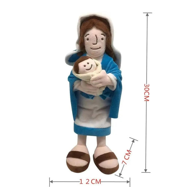 Planet Gates Christ Religious Home Decoration Virgin Mary Educational Doll Virgin Mary Plush Toy Plush Pillow Jesus Plush Doll Stuffed Toy