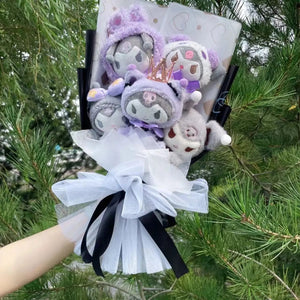 Planet Gates Christmas Gifts Cartoon Sanrio Plush Bouquet My Melody Kuromi Cinnamoroll Kt Cat Plush Doll Toy  Valentine Graduation Gifts