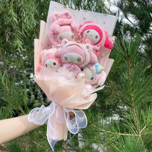 Planet Gates Christmas Gifts Cartoon Sanrio Plush Bouquet My Melody Kuromi Cinnamoroll Kt Cat Plush Doll Toy  Valentine Graduation Gifts
