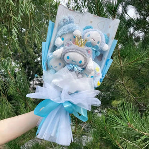 Planet Gates Christmas Gifts Cartoon Sanrio Plush Bouquet My Melody Kuromi Cinnamoroll Kt Cat Plush Doll Toy  Valentine Graduation Gifts