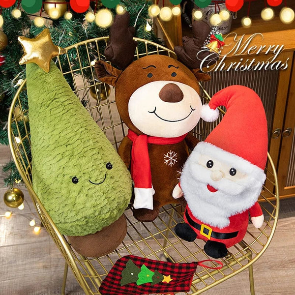 Planet Gates Christmas Tree Plush Toys Santa Pillow Soft Reindeer Stuffed Animal Cute Birthday Plushie Gifts Christmas Gift For Kids