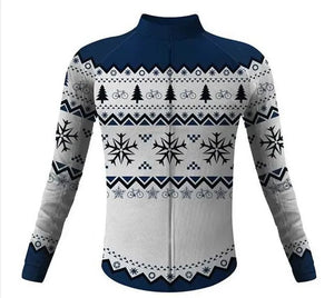 Planet Gates Christmas Ugly Sweate Winter Cycling Clothing Men Cycling Jersey Warm Jacket Fleece  Top Maillot Ciclismo Bicycle  Long Sleeve