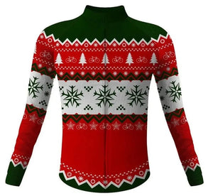 Planet Gates Christmas Ugly Sweate Winter Cycling Clothing Men Cycling Jersey Warm Jacket Fleece  Top Maillot Ciclismo Bicycle  Long Sleeve