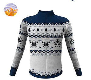 Planet Gates Christmas Ugly Sweate Winter Cycling Clothing Men Cycling Jersey Warm Jacket Fleece  Top Maillot Ciclismo Bicycle  Long Sleeve