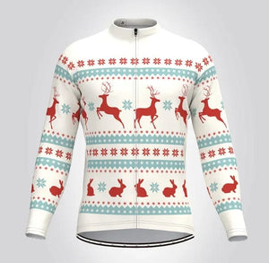 Planet Gates Christmas Ugly Sweate Winter Cycling Clothing Men Cycling Jersey Warm Jacket Fleece  Top Maillot Ciclismo Bicycle  Long Sleeve