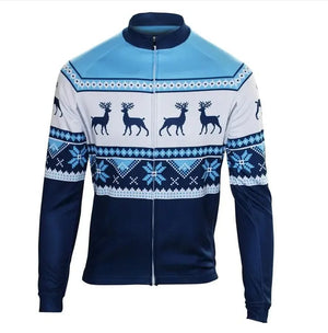 Planet Gates Christmas Ugly Sweate Winter Cycling Clothing Men Cycling Jersey Warm Jacket Fleece  Top Maillot Ciclismo Bicycle  Long Sleeve