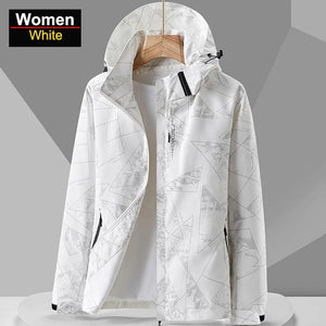 Planet Gates CHRLCK Women's Waterproof Hiking Jacket Reflective Windproof Running Jacket Women Camping Fishing Hunting Trekking Coats