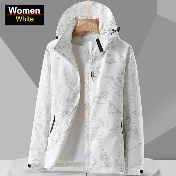 Planet Gates CHRLCK Women's Waterproof Hiking Jacket Reflective Windproof Running Jacket Women Camping Fishing Hunting Trekking Coats