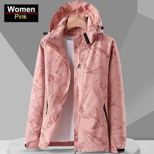 Planet Gates CHRLCK Women's Waterproof Hiking Jacket Reflective Windproof Running Jacket Women Camping Fishing Hunting Trekking Coats