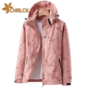 Planet Gates CHRLCK Women's Waterproof Hiking Jacket Reflective Windproof Running Jacket Women Camping Fishing Hunting Trekking Coats