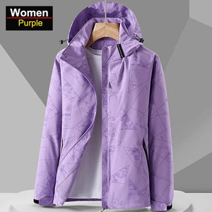 Planet Gates CHRLCK Women's Waterproof Hiking Jacket Reflective Windproof Running Jacket Women Camping Fishing Hunting Trekking Coats