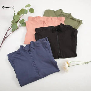 Planet Gates CHRLEISURE Long Sleeve Yoga Shirts Sport Top Fitness Yoga Top Gym Top Sports Wear For Women Push Up Running Full Sleeve Clothes