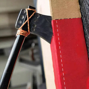 Planet Gates Chromium Vanadium Alloy Steel Mini  Axe Head Keychain Portable Small Fixed Blade Knife Unpacking Express with Cowhide Case