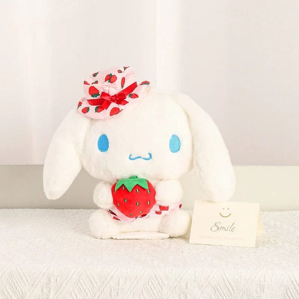 Planet Gates Cinnamoroll / 12cm Sanrio Fresh Strawberry Kuromi Melody Pochacco Hellokitty Cinnamoroll Plush Toy Girl Plush Keychain Pendant Cartoon Stuffed Doll