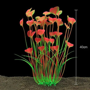 Planet Gates CL44  Pink Fish Tank Water Plant Decoration Aquarium Decor Aquatic Plants Underwater Plastic Artificial Grass Accessories Pet Supplies Home