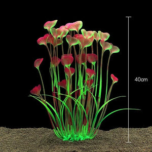 Planet Gates CL44  Wine Red Fish Tank Water Plant Decoration Aquarium Decor Aquatic Plants Underwater Plastic Artificial Grass Accessories Pet Supplies Home