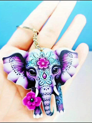 Planet Gates Classic 1pc Acrylic Material, Cute Elephant Shape, Car Key Chain, Keychain, Gift Gift, Decoration
