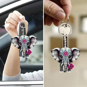 Planet Gates Classic 1pc Acrylic Material, Cute Elephant Shape, Car Key Chain, Keychain, Gift Gift, Decoration