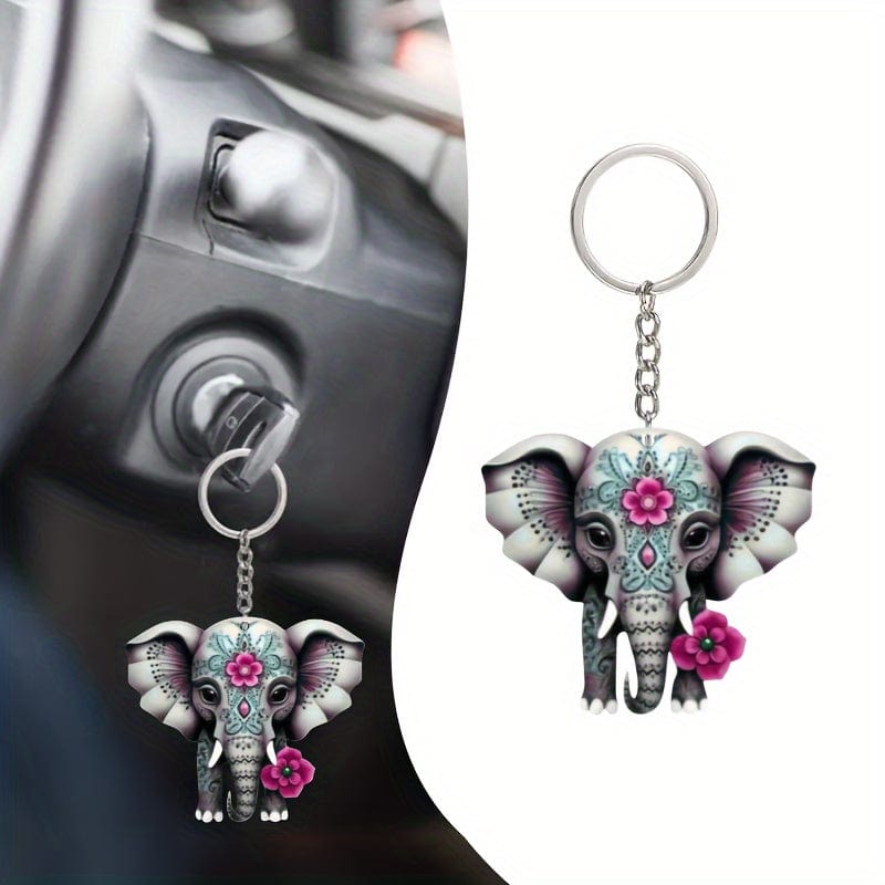 Planet Gates Classic 1pc Acrylic Material, Cute Elephant Shape, Car Key Chain, Keychain, Gift Gift, Decoration