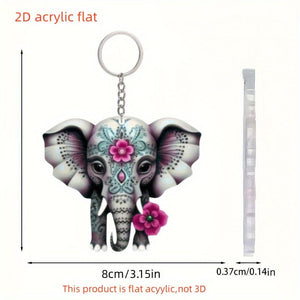 Planet Gates Classic 1pc Acrylic Material, Cute Elephant Shape, Car Key Chain, Keychain, Gift Gift, Decoration