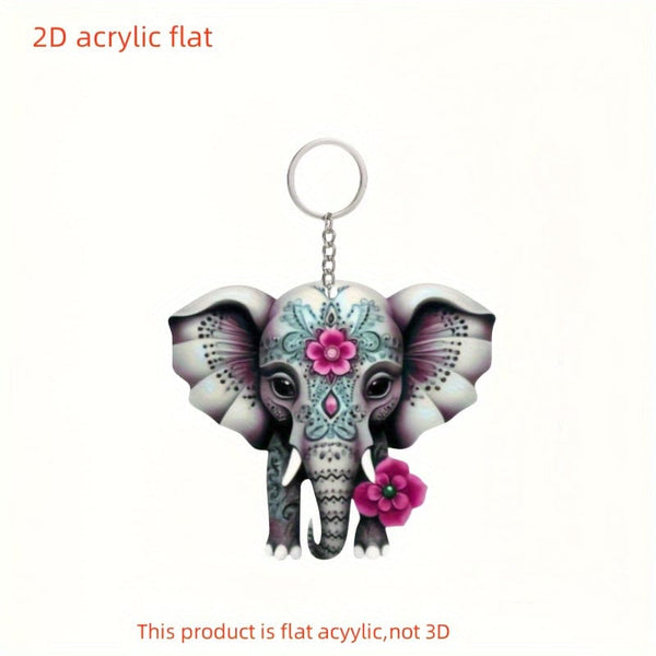 Planet Gates Classic 1pc Acrylic Material, Cute Elephant Shape, Car Key Chain, Keychain, Gift Gift, Decoration
