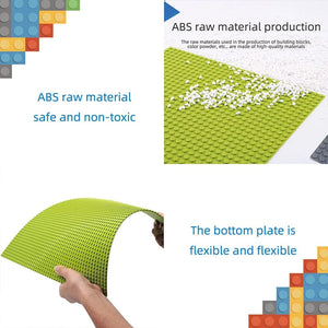 Planet Gates Classic Baseplate 50x50 Dots Building Blocks Bricks Base Plates DIY Plastic Board Building Blocks Baseplates Construction Toys