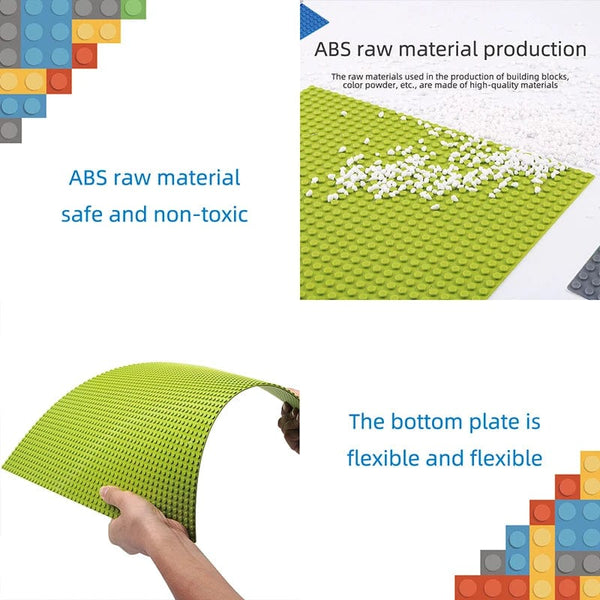 Planet Gates Classic Baseplate 50x50 Dots Building Blocks Bricks Base Plates DIY Plastic Board Building Blocks Baseplates Construction Toys