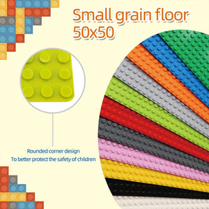 Planet Gates Classic Baseplate 50x50 Dots Building Blocks Bricks Base Plates DIY Plastic Board Building Blocks Baseplates Construction Toys
