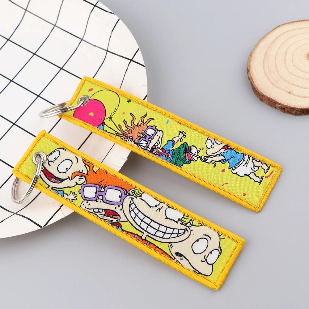 Planet Gates Classic Cartoon Keychain Anime Game Key Chain Accessories Keychains for Motorcycles and Cars Key Tag New Embroidery Key Fobs