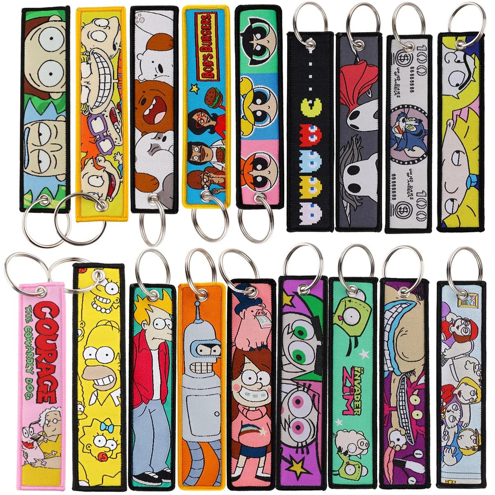 Planet Gates Classic Cartoon Keychain Anime Game Key Chain Accessories Keychains for Motorcycles and Cars Key Tag New Embroidery Key Fobs