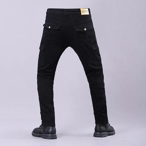 Planet Gates Classic Mens Motorcycle Jeans Outdoor Riding Pants With Protective Gear Moto Jeans Knee Pads Removable Motorbike Trousers
