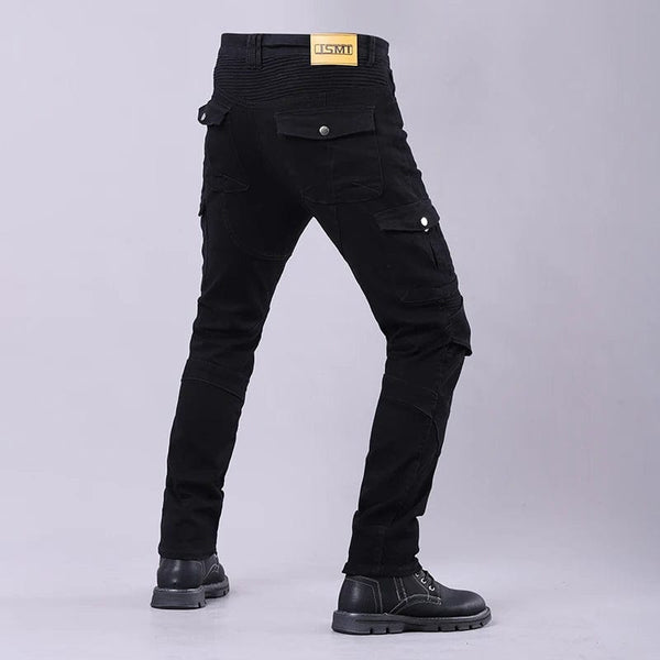 Planet Gates Classic Mens Motorcycle Jeans Outdoor Riding Pants With Protective Gear Moto Jeans Knee Pads Removable Motorbike Trousers
