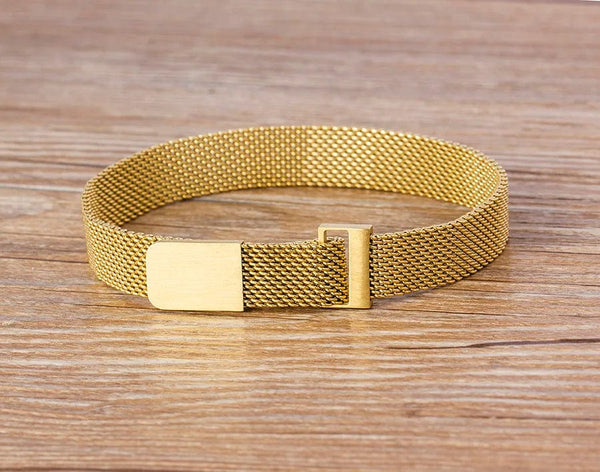 Planet Gates Classic Stainless Steel Magnetic Mesh Strap Bracelets Watch Strap 7 Colors Choice For Men and Women Lovers Bangle Jewelry Gift