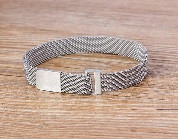 Planet Gates Classic Stainless Steel Magnetic Mesh Strap Bracelets Watch Strap 7 Colors Choice For Men and Women Lovers Bangle Jewelry Gift