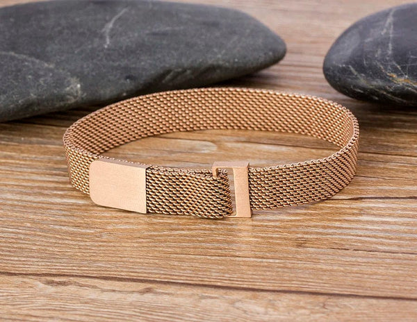 Planet Gates Classic Stainless Steel Magnetic Mesh Strap Bracelets Watch Strap 7 Colors Choice For Men and Women Lovers Bangle Jewelry Gift