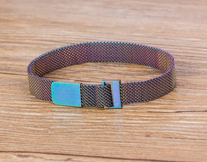 Planet Gates Classic Stainless Steel Magnetic Mesh Strap Bracelets Watch Strap 7 Colors Choice For Men and Women Lovers Bangle Jewelry Gift