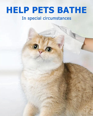 Planet Gates Cleaning Wipes Gloves for Dog and Cat,Pet Bathing Wipes Cleaning & Deodorizing,Dog Wipes for Body Paws Butt Daily Care,Cat Groom