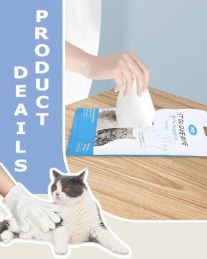 Planet Gates Cleaning Wipes Gloves for Dog and Cat,Pet Bathing Wipes Cleaning & Deodorizing,Dog Wipes for Body Paws Butt Daily Care,Cat Groom