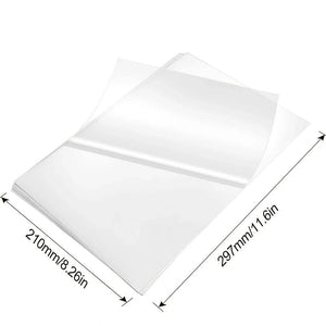 Planet Gates Clear 10sheets 10 Sheets 100% Transparent Vinyl Sticker Paper A4 Label Sticker for Inkjet Printer No Waterproof DIY Clear Glossy Adhesive Paper
