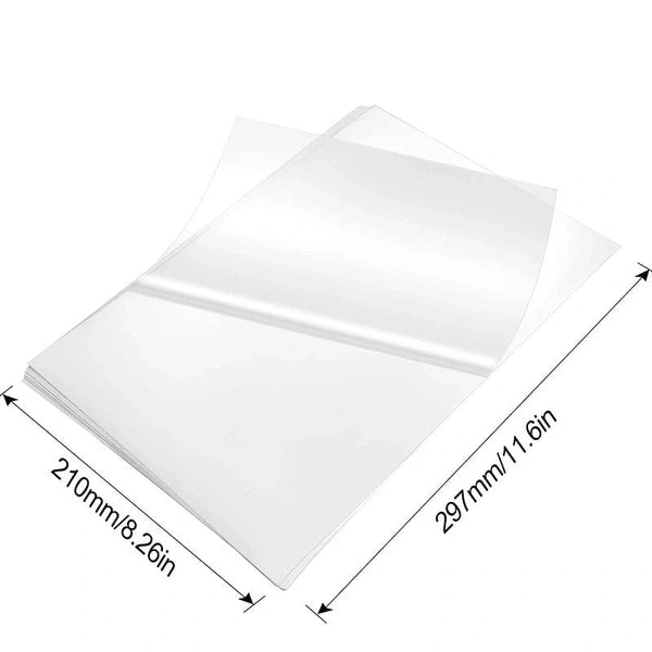Planet Gates Clear 10sheets 10 Sheets 100% Transparent Vinyl Sticker Paper A4 Label Sticker for Inkjet Printer No Waterproof DIY Clear Glossy Adhesive Paper